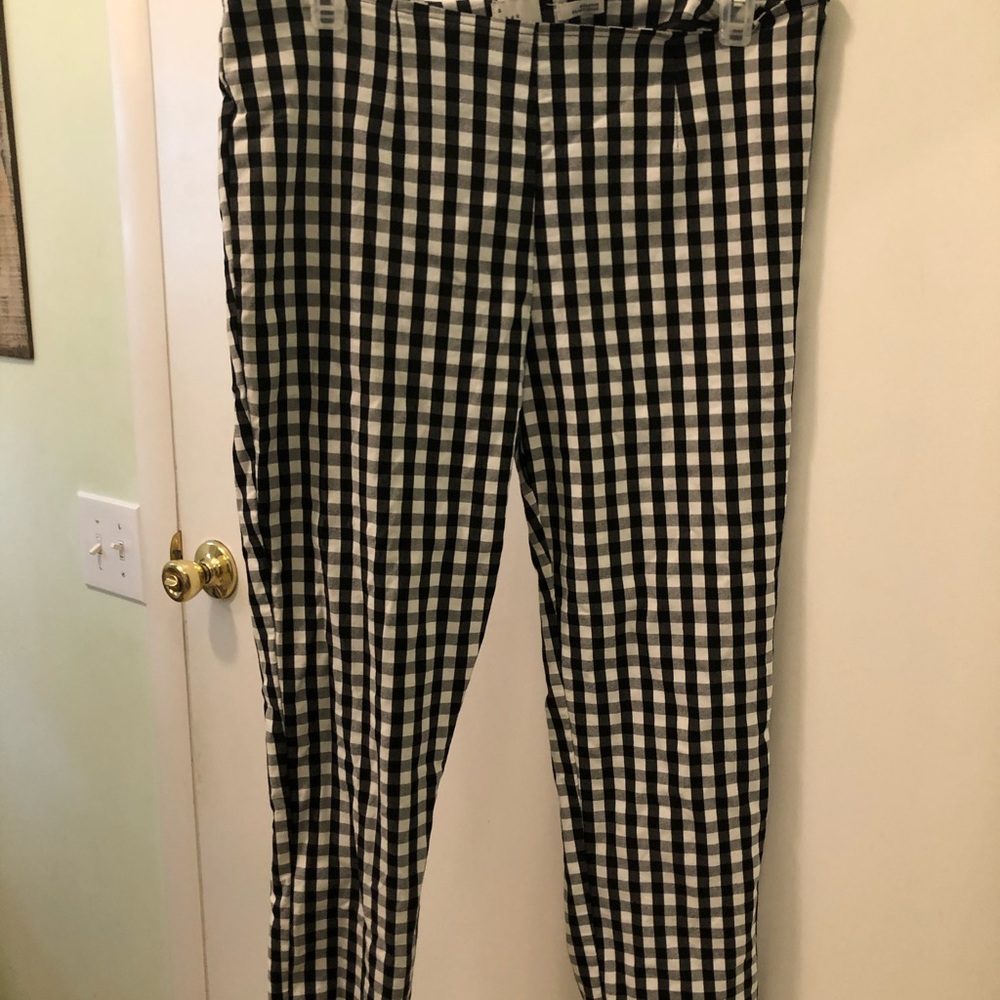 Plaid ankle cropped pants
